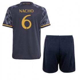 Real Madrid Nacho #6 Borta Kläder Barn 2023-24 Kortärmad (+ Korta byxor)